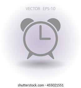 Flaches Symbol des Weckers