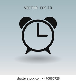 Flaches Symbol des Weckers