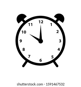 Flat icon of alarm clock. vector illustration