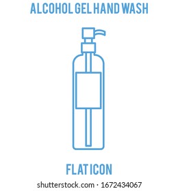 flat icon alcohol gel, alcohol hand gel, hand wash, Hygienic Gel for Hands Properly. Cleaning Hands with Antiseptic Product. Prevention against Virus, Germs and Infection.
