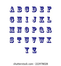 Flat icon alphabet