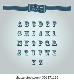 Flat icon alphabet