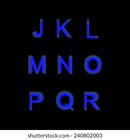 Flat icon alphabet from J-R