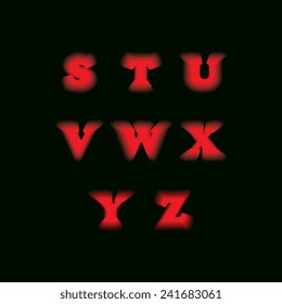 Flat icon alphabet from S-Z
