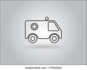 Flat  icon of ambulance