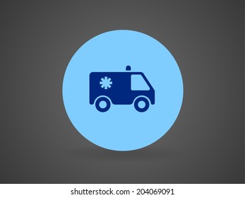 Flat  icon of ambulance