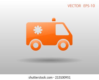 Flat  icon of ambulance
