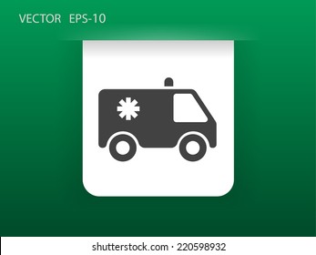 Flat  icon of ambulance