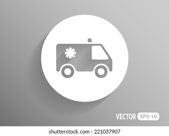 Flat  icon of ambulance