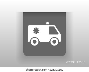 Flat  icon of ambulance