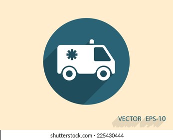 Flat  icon of ambulance