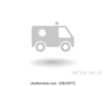 Flat  icon of ambulance