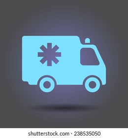 Flat  icon of ambulance