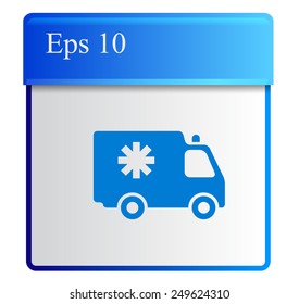 Flat  icon of ambulance