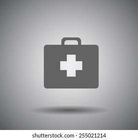 Flat icon of ambulance