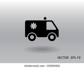 Flat  icon of ambulance