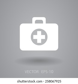 Flat icon of ambulance
