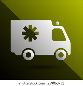Flat  icon of ambulance