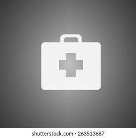 Flat icon of ambulance