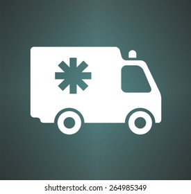 Flat  icon of ambulance