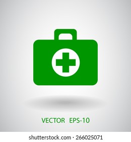 Icono plano de la ambulancia