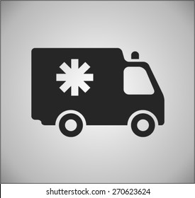Flat  icon of ambulance