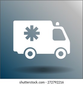 Flat  icon of ambulance