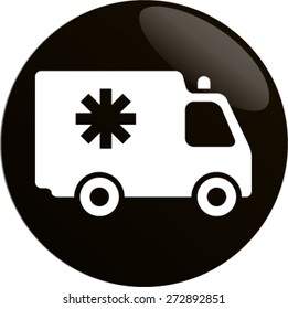 Flat  icon of ambulance