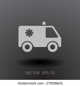 Flat  icon of ambulance