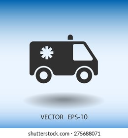 Flat  icon of ambulance