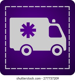 Flat  icon of ambulance