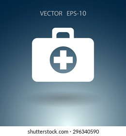 Icono plano de la ambulancia