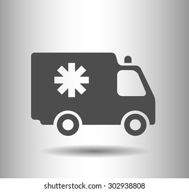 Flat  icon of ambulance