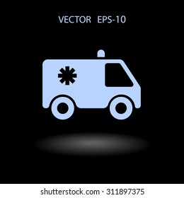Flat  icon of ambulance