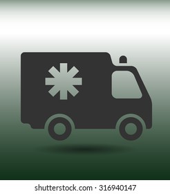 Flat  icon of ambulance