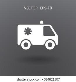Flat  icon of ambulance