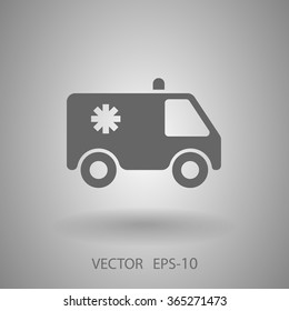 Flat  icon of ambulance