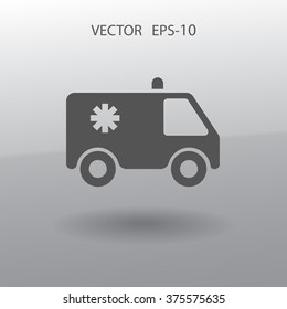 Flat  icon of ambulance