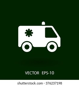 Flat  icon of ambulance