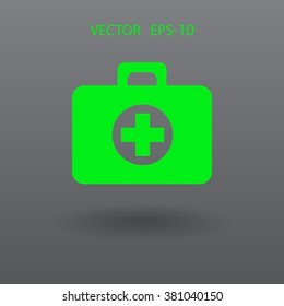Flat icon of ambulance