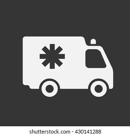 Flat  icon of ambulance