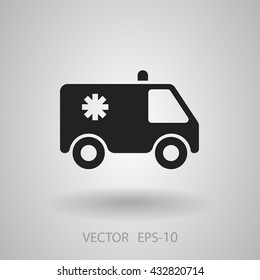 Flat  icon of ambulance