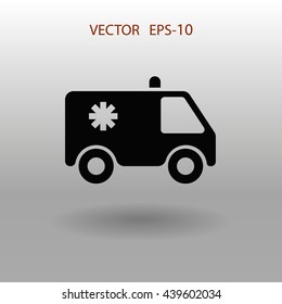 Flat  icon of ambulance