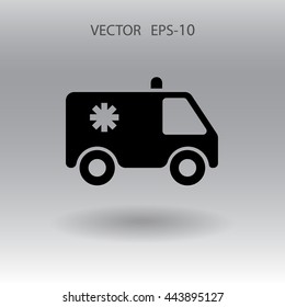 Flat  icon of ambulance