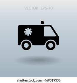 Flat  icon of ambulance