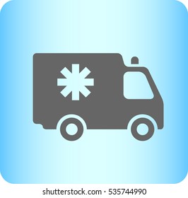 Flat  icon of ambulance