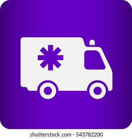 Flat  icon of ambulance
