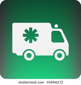 Flat  icon of ambulance