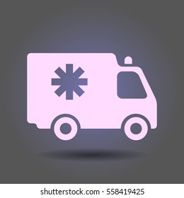 Flat  icon of ambulance
