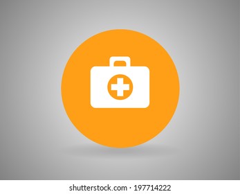 Flaches Symbol für Krankenwagen